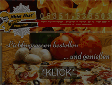 Tablet Screenshot of misterpizza-helmstedt.de